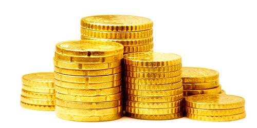 piles of gold coins